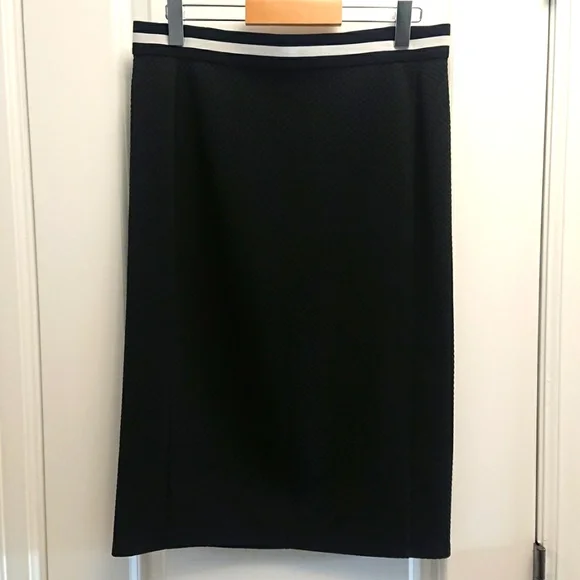 Black pencil skirt elastic waist online